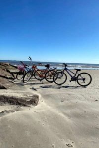bicycles in the sand