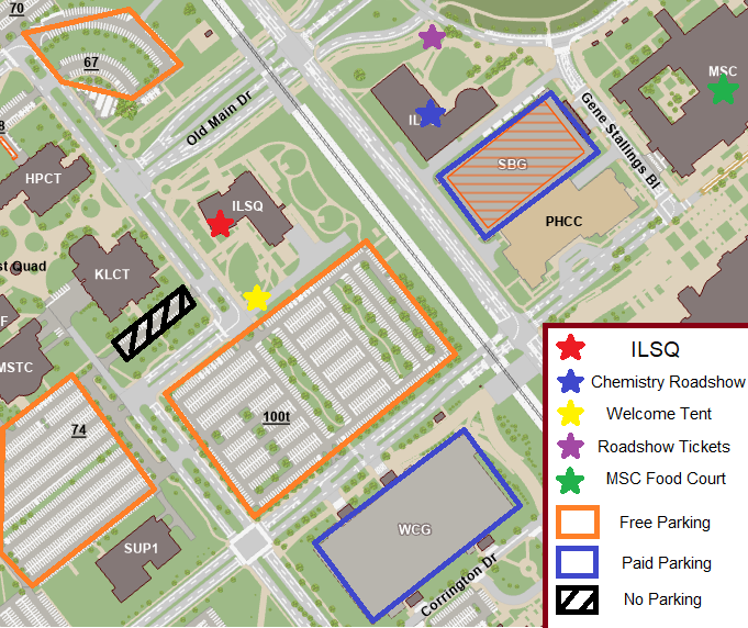 2024 Chemistry Open House Parking Map