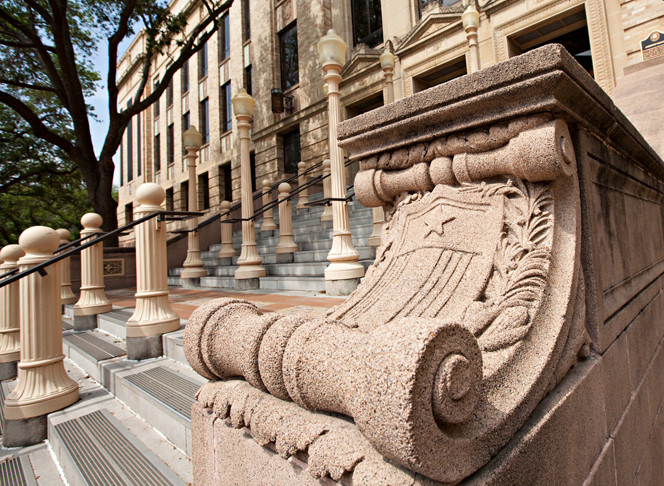 Ornate front entrance to the Texas A&amp;M Chemistry Building