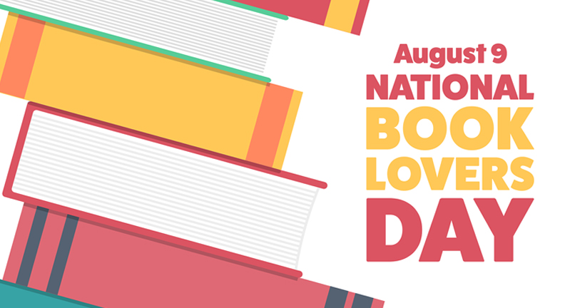 Graphic promoting August 9 as National Book Lovers Day