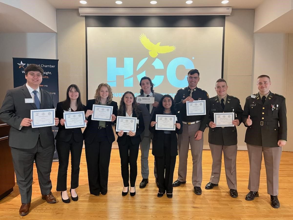 Group photo of Texas A&amp;M University's team that participated in the 2004 Model Arab League Conference, held March 2-3 in Houston