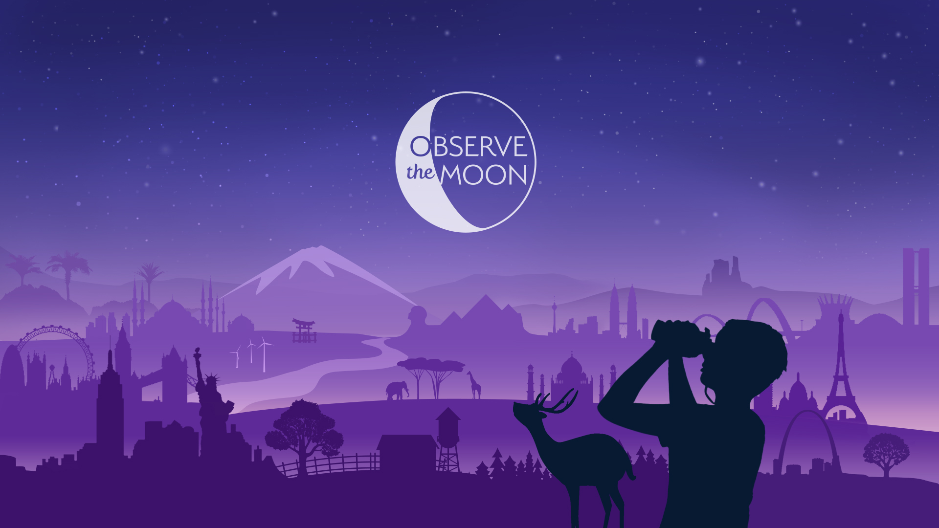 Graphic promoting International Observe the Moon Night