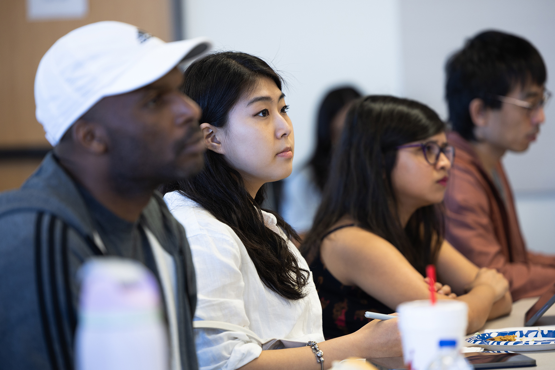 Students in the audience, listening intently to a Race and Ethnic Studies Institute-sponsored colloquium presented by Texas A&amp;M University English Professor Vanita Reddy