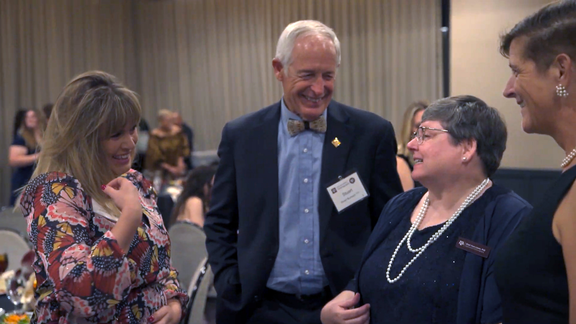 A group of former students and professors visit during the Texas A&amp;M Oceanography 75th Anniversary Gala, held September 20, 2024, at The George Hotel in College Station, Texas