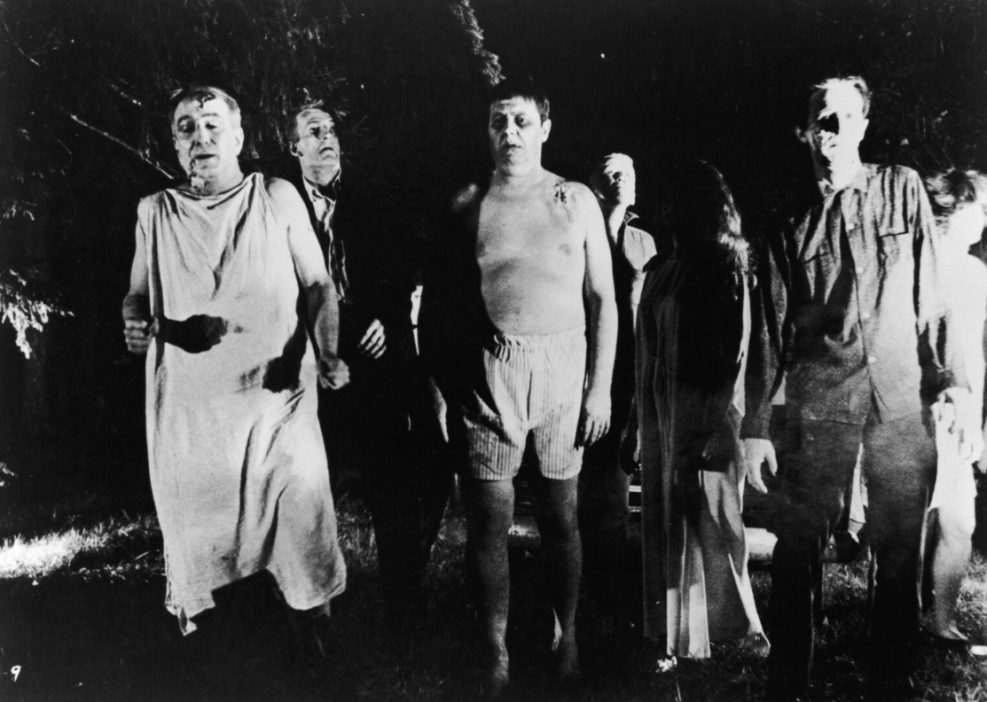 In the 1968 seminal zombie flick "Night of the Living Dead," a group of ghouls lurches through the countryside searching for hapless human prey