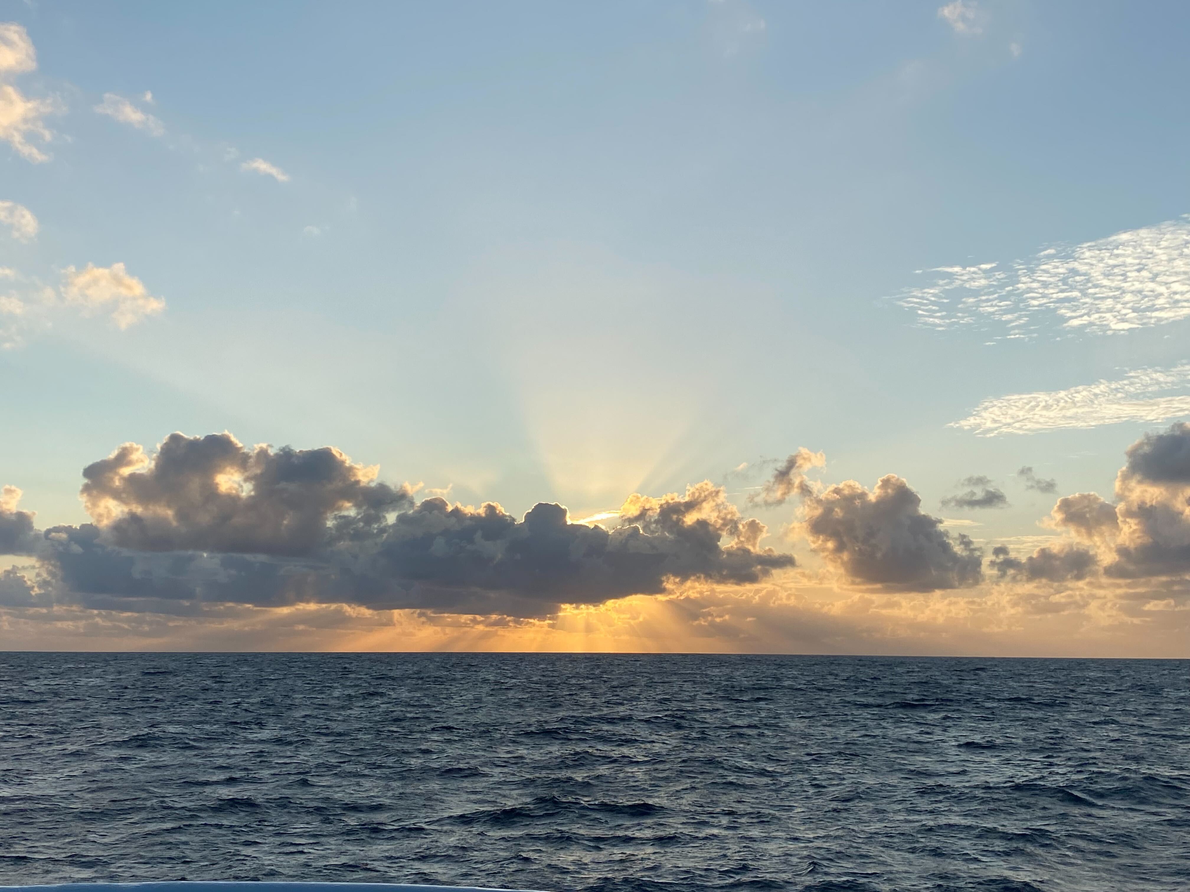 Sunset over the ocean